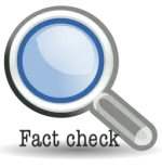 Magnifying glass, fact check