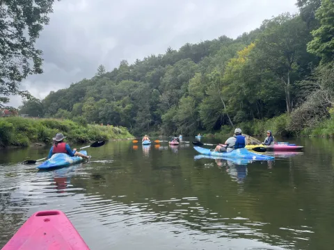 Sierra Club kayaking on the New River