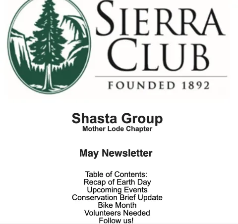May newsletter front page