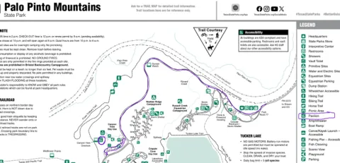 Palo Pinto Park map extract