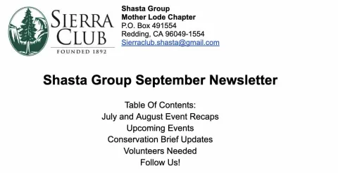 September newsletter