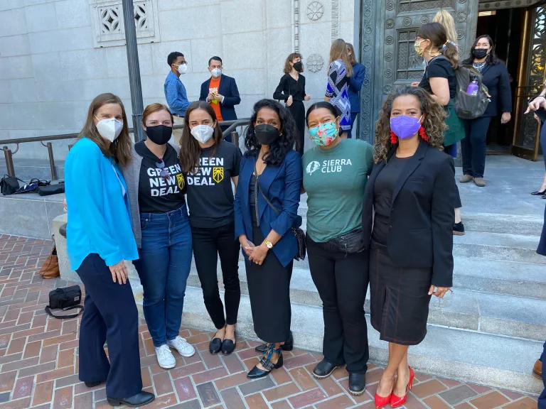 Los Angeles building electrification ordinance at city hall.