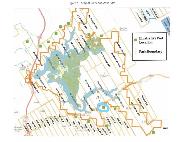 fracking salt fork map visual