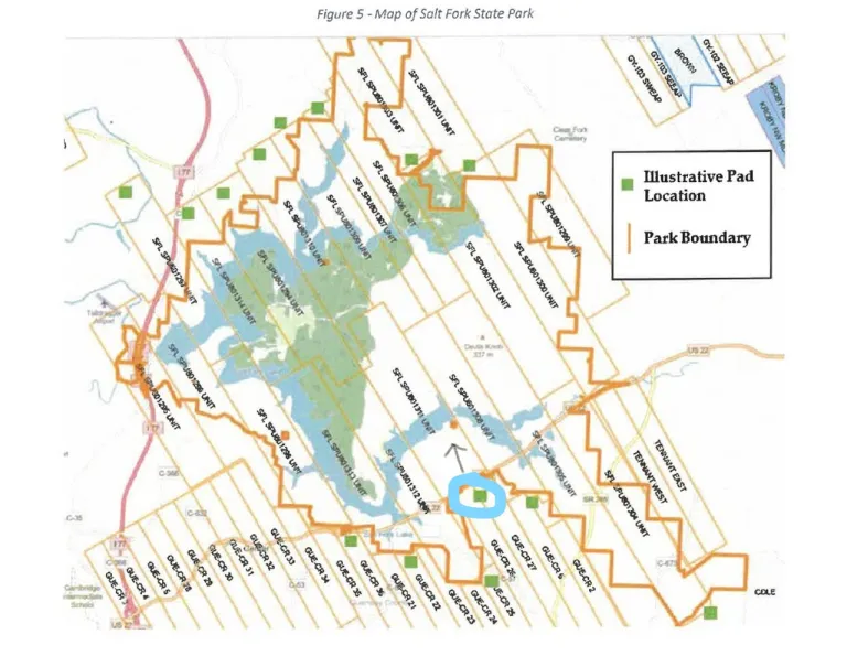 fracking salt fork map visual