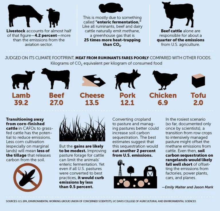 The agriculture sector is responsible for about 9 percent of total U.S. greenhouse gas emissions.