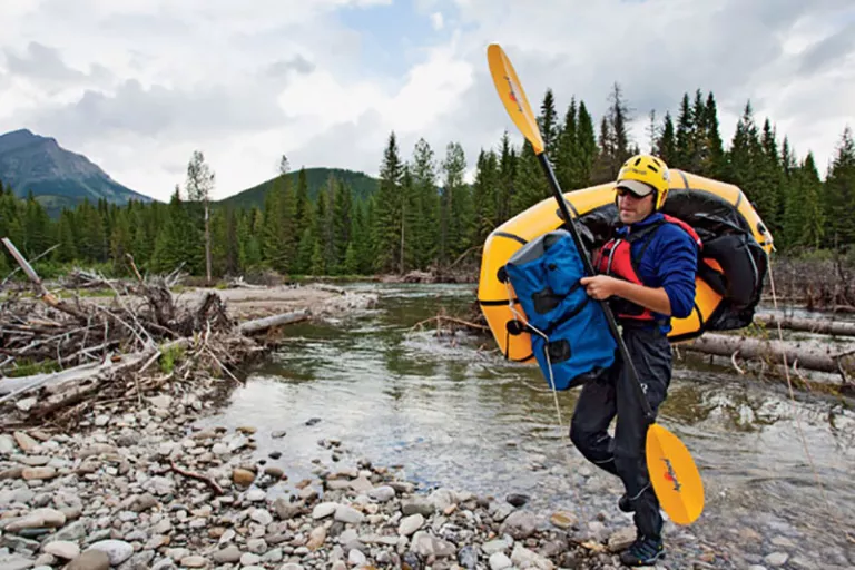 Some river-spanning logjams required portaging. 