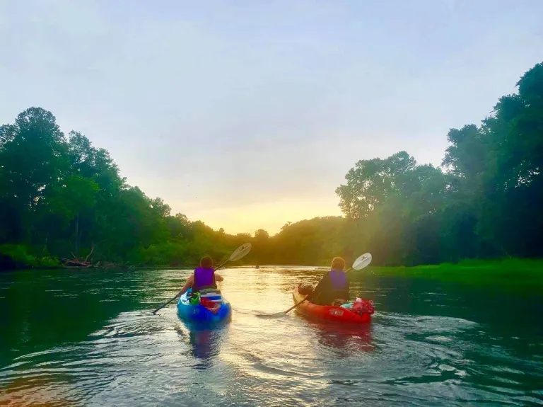 Two kayakers