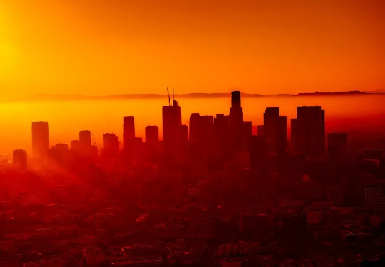 smog over Los Angeles