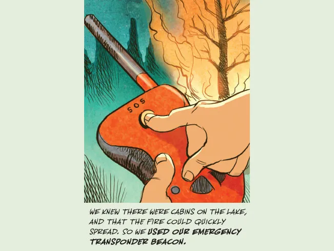 illustation of a hand calling on a radio