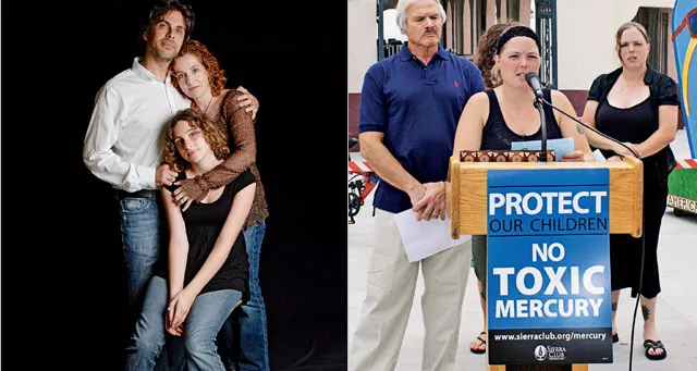 eft: Michael Chabon and Ayelet Waldman's daughter Sophie cut tuna out of her diet in time to avoid lasting effects. Right: Jaime Bowen's test showed elevated levels, leading her to speak out in New Jersey.