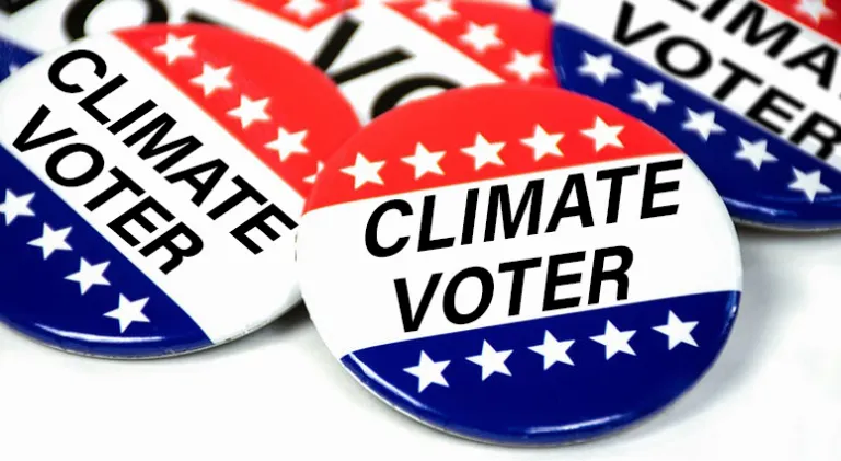 Climate voter button