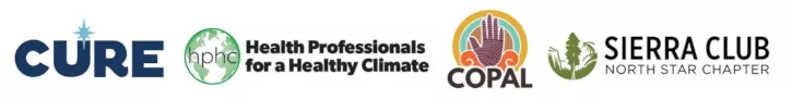 Logos of CURE, HPHC, COPAL and Sierra Club North Star Chapter