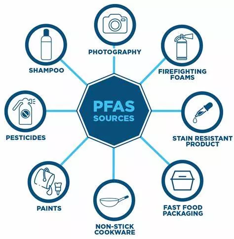 A chart of 8 sources of PFAS