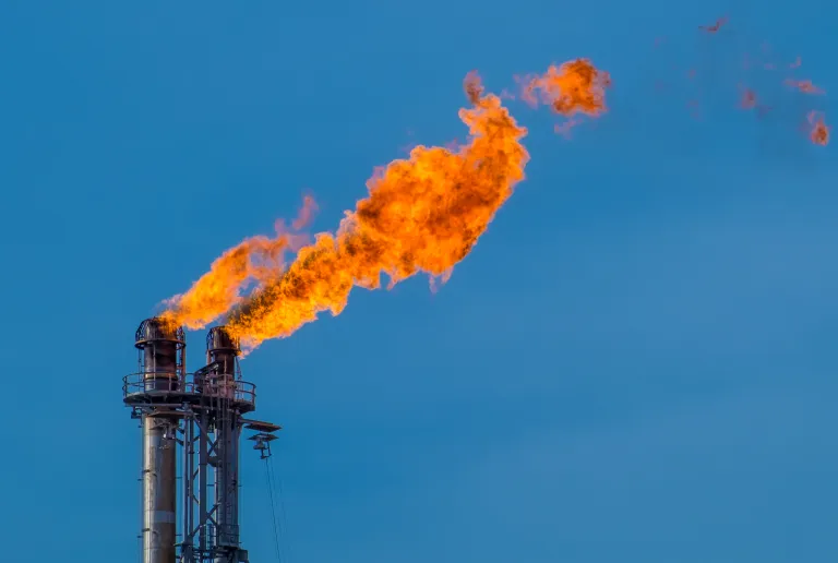 fossil fuel fire flare