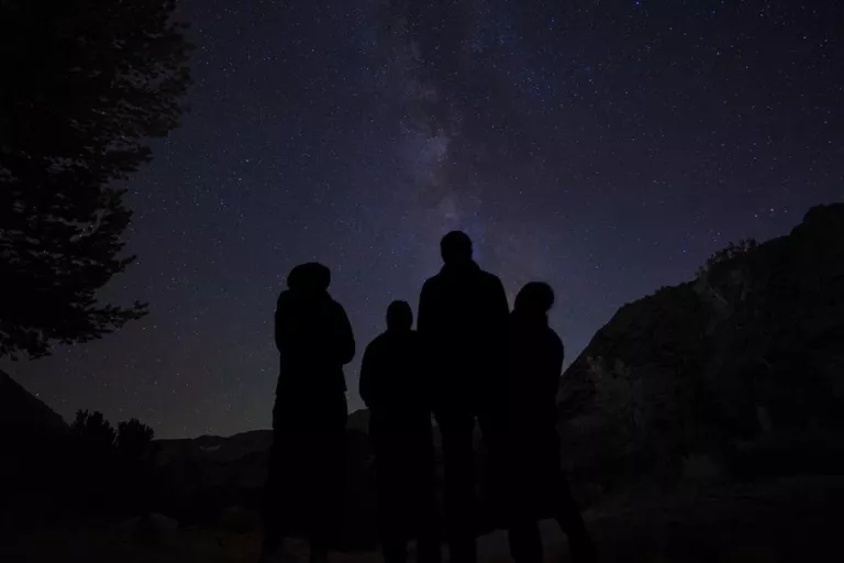 Family in the dark