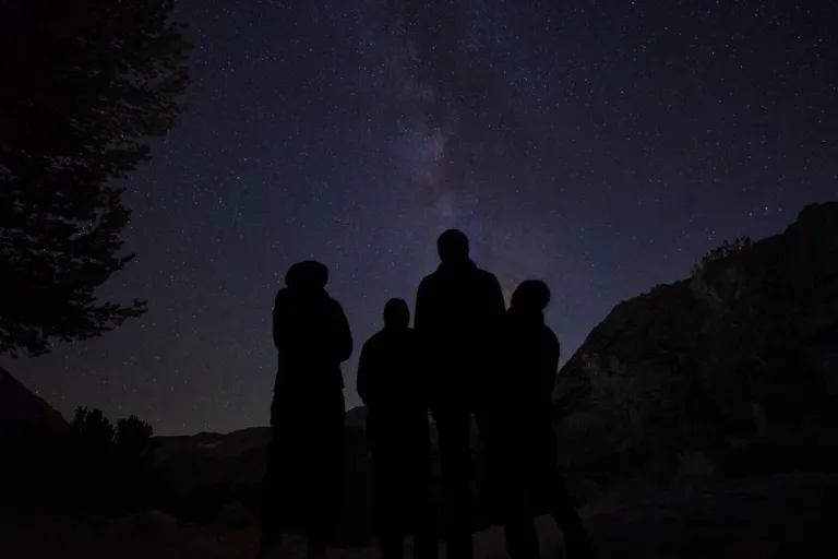 Family in the dark