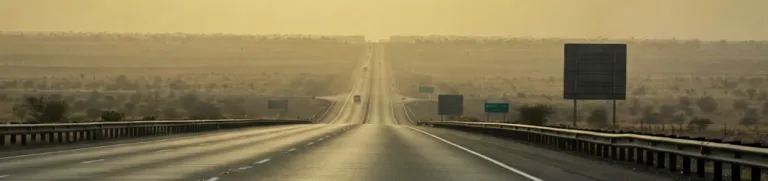 Polluted freeway