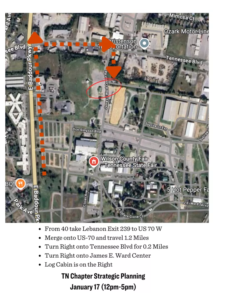 Directions to Strategic Planning Location
