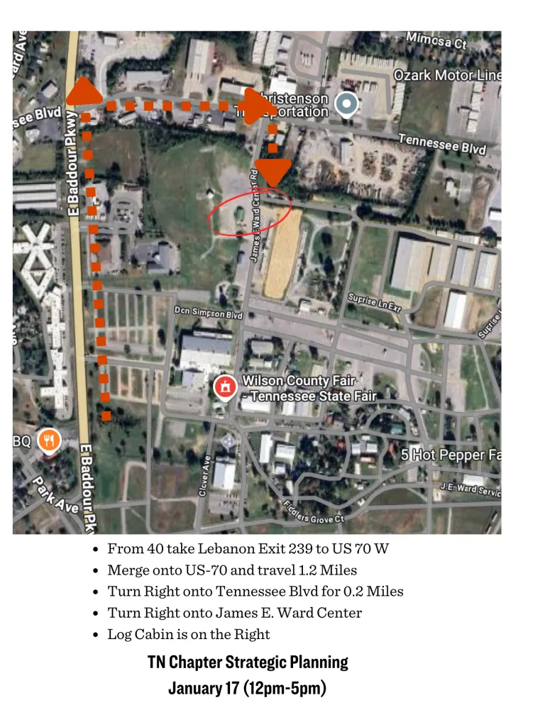 Directions to Strategic Planning Location
