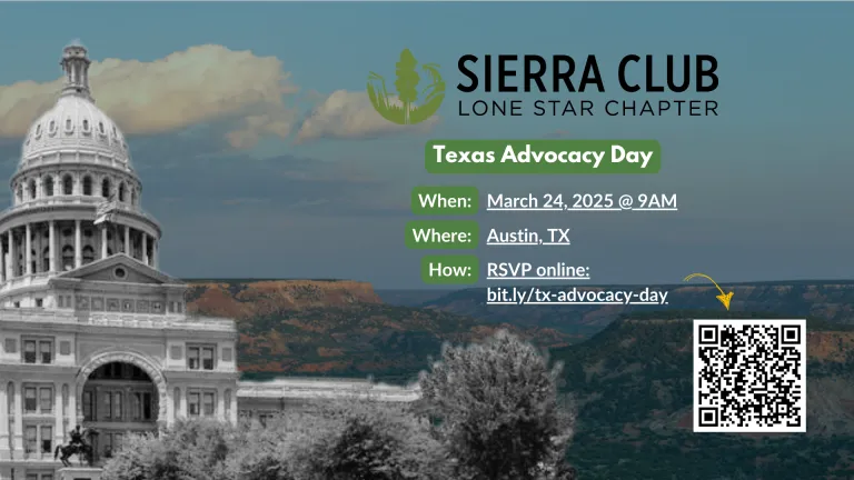 advocacy day poster with capitol building on natural background