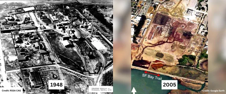 Site side by side 1948 and 2005