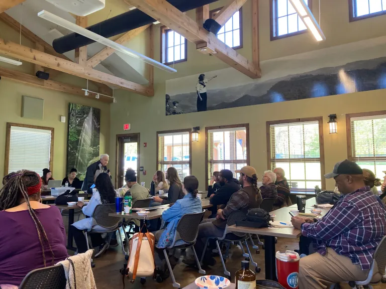 Bill Best speaks to the Cumberland Seed Conference in April 2024.