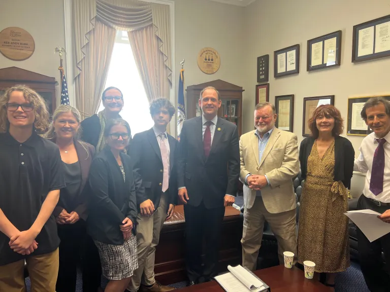 Sierra Club volunteers meeting with Andy Barr in his office in Washington D.C.