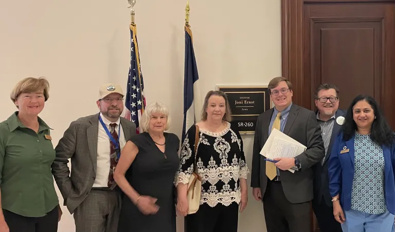 Volunteers lobbying in Washington, DC on the Farm Bill