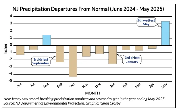 Precipitation Departures from Normal