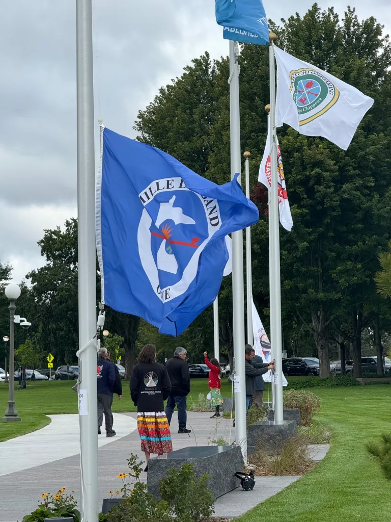 photo of the First Nations Flag Raising at the Minnesota state Capitol, 2025