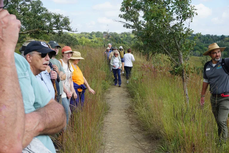 Hiking in the Loess Hills, at Hitchcock Nature Center