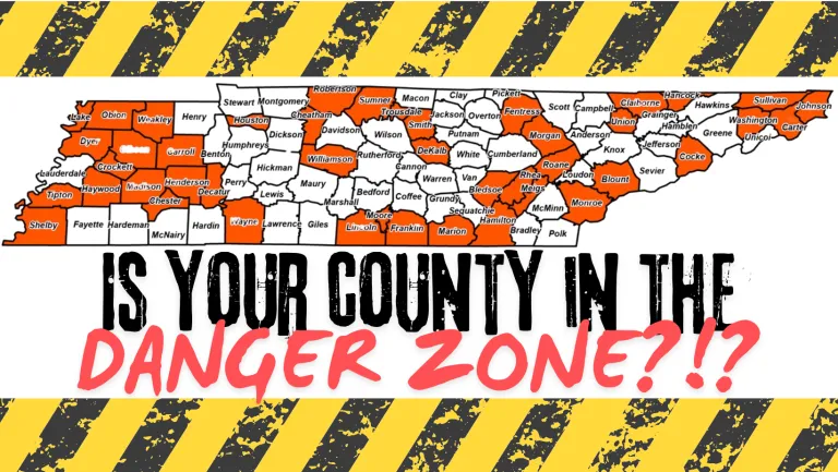 A map showing some of the counties that don't have the Jackson Law