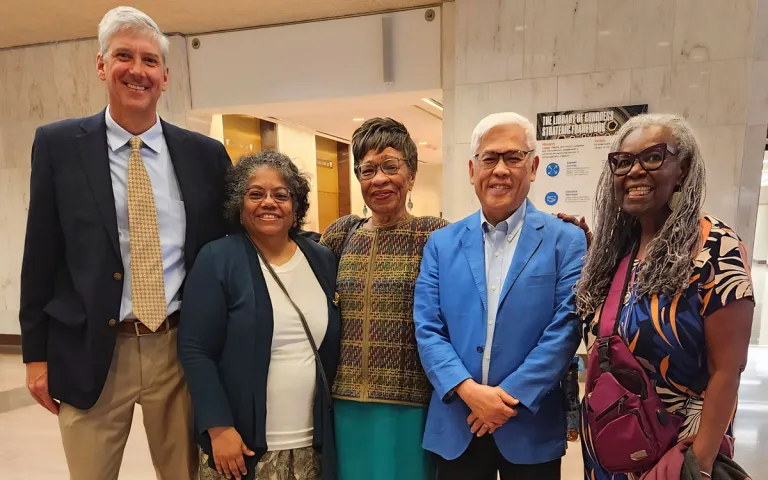 A group photo, including Dr Clarice Gaylord and Dr. Marva King.