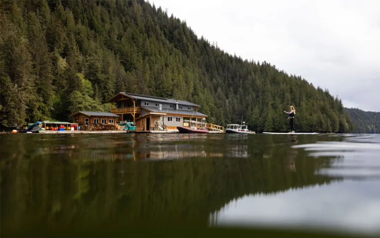 A boathouse near the bear sanctuary. 