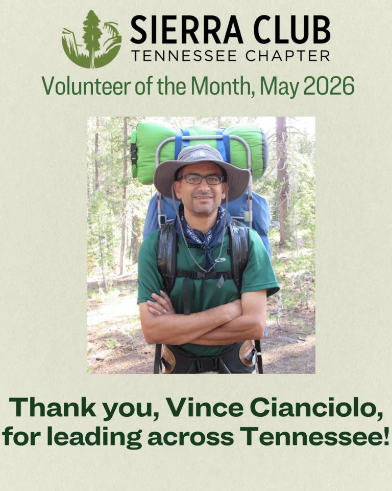 vince with backpack