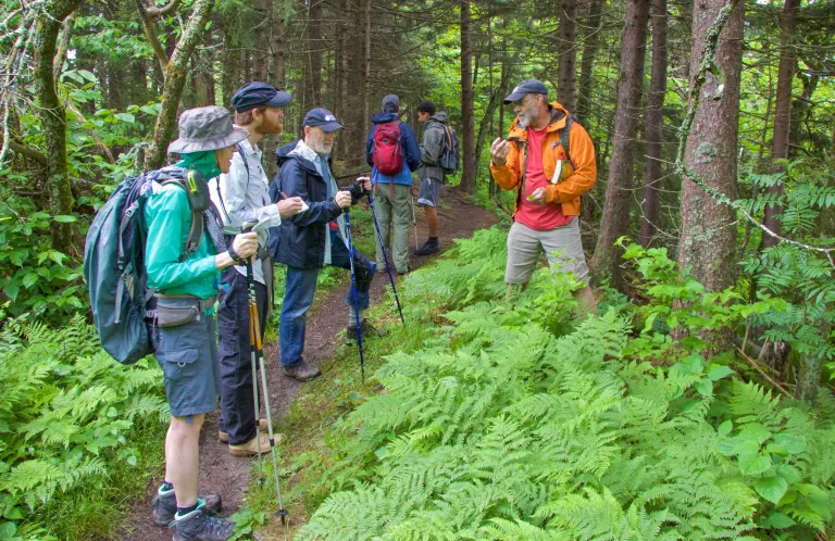 Mac Post Leads a hike on the Appalachian trail
