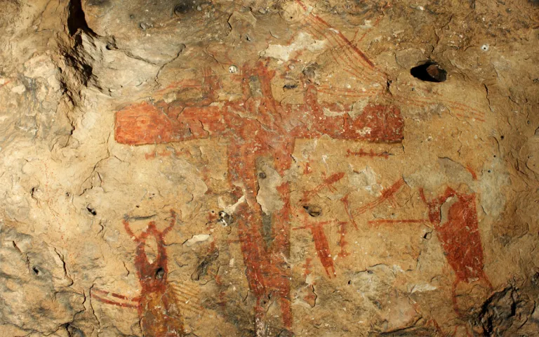 Indigenous rock art just south of the construction site on the border. 