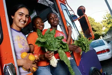 Malaika Edwards (left, with Nakia Dillard and Javonda Harris) Cofounder, People's Grocery, age 30 Oakland, California