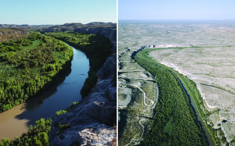 Aerial shots the Rio Grande south of Big Bend National Park.