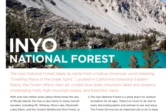 Inyo National Forest Factsheet
