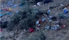 Aftermath of July 4, 2023 at Zephyr Cove showcasing the trash left. 
