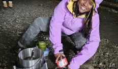 Myhanna Lighting the stove 