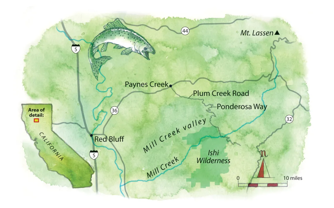 Map of Ishi Wilderness