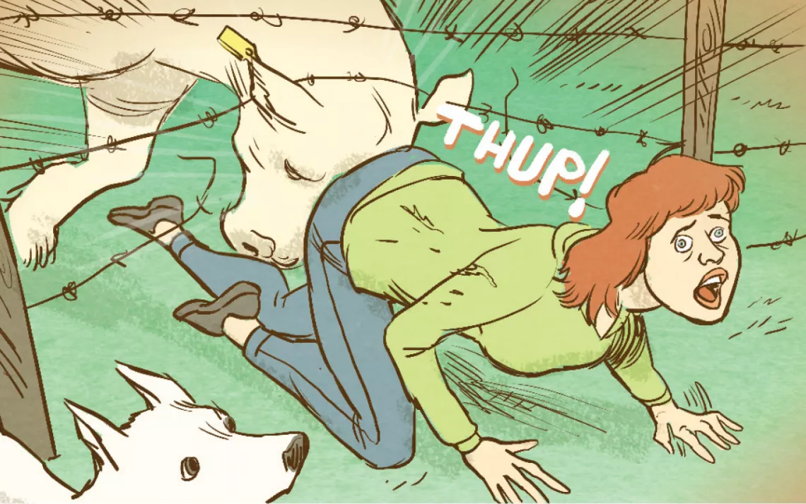 How to Escape a Cattle Stampede