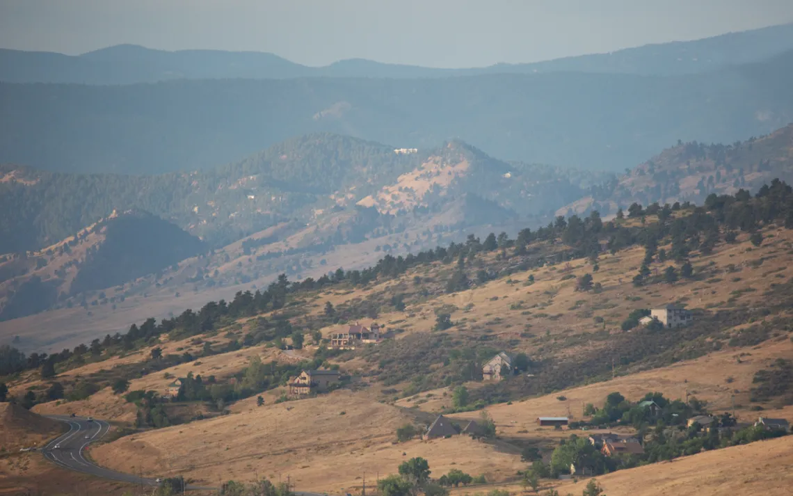 The view southwest from Rabbit Mountain
