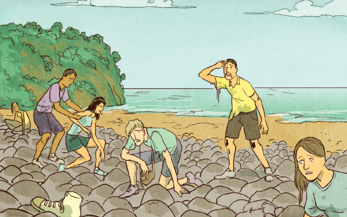 A trip to the beach takes an unexpected turn in Hawai'i