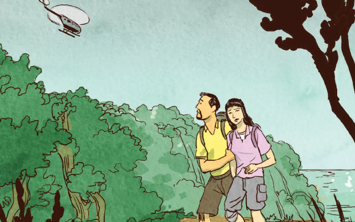 A trip to the beach takes an unexpected turn in Hawai'i