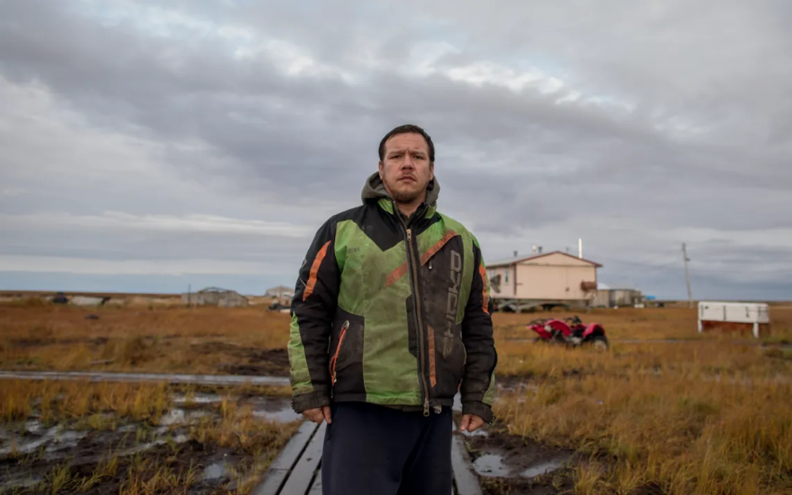 Andrew John, Newtok's tribal administrator