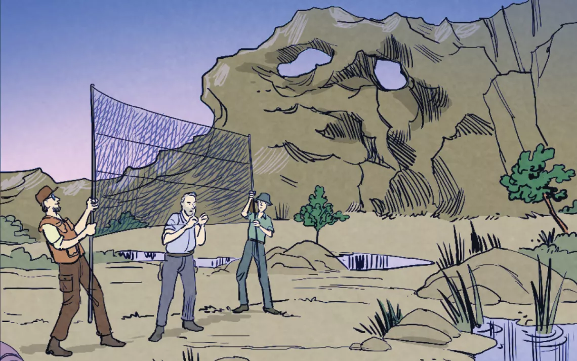 A man has a heart attack in the desert. What happens next?
