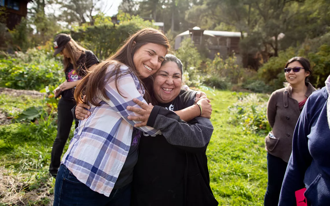 Beth Roach and Indigenous activist Corrina Gould, who was also part of the 2019 cohort.